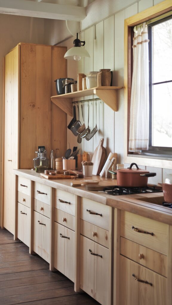 earthy kitchen with a Warm & Airy Light-Wood Kitchen with Rustic Touches