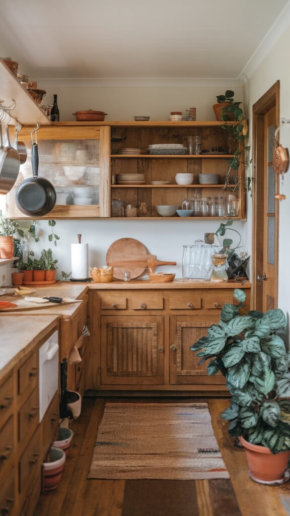 earthy kitchen European Elegance with Hand-Painted Tiles