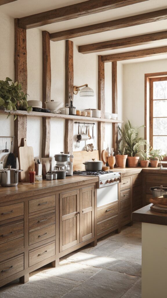 Earthy kitchen Scandinavian Simplicity Meets Earthy Warmth